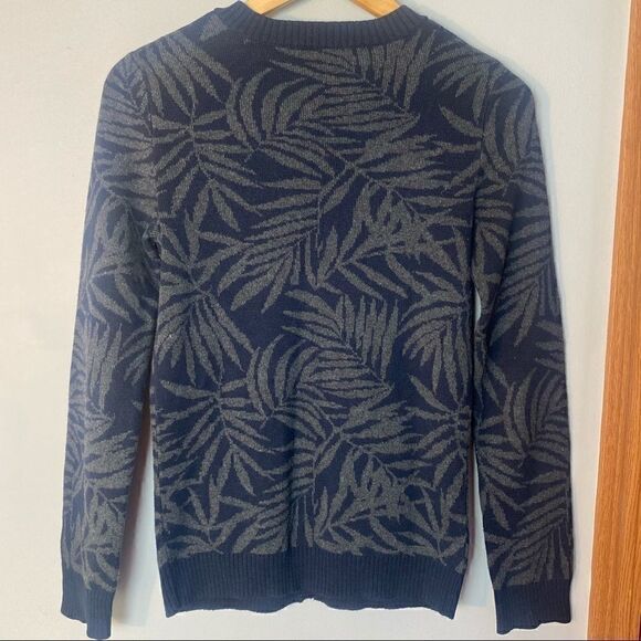 PROENZA SCHOULER for Target Gray Navy Blue Cardigan cotton cashmere Sweater top - Picture 2 of 10